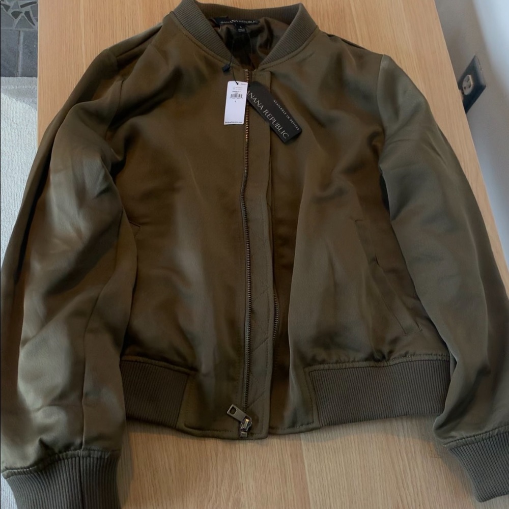 Banana Republic Cropped Bomber Jacket